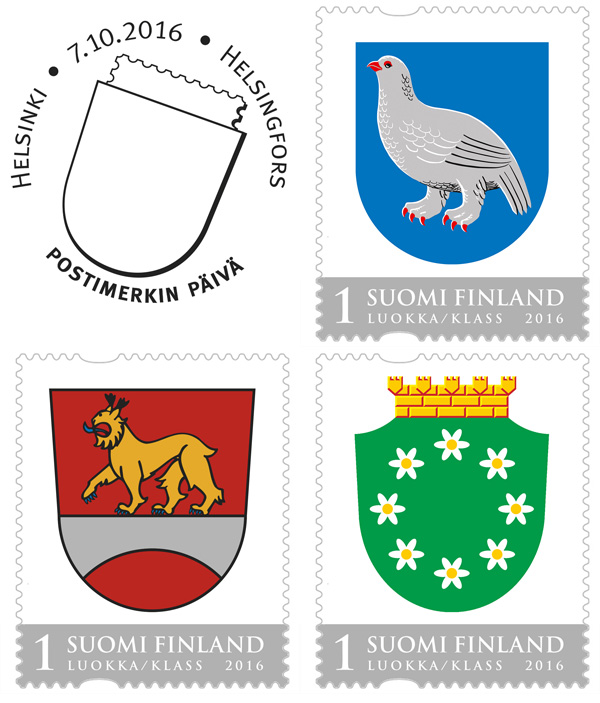 Kuntavaakunoita postimerkeissä | Kuntalehti